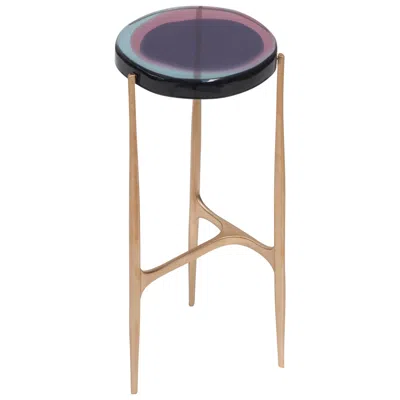 Pre-owned Draga & Aurel Agatha Single Coffee Table High By Draga&aurel Resin And Bronze, 21st Century In Gold