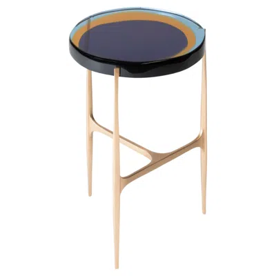Pre-owned Draga & Aurel Agatha Single Coffee Table Low By  Resin And Bronze, 21st Century In Gold