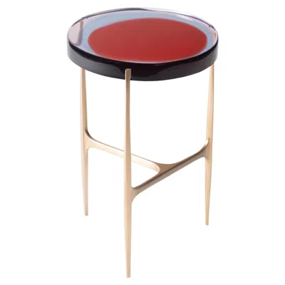 Pre-owned Draga & Aurel Agatha Single Coffee Table Low By  Resin And Bronze, 21st Century In Gold