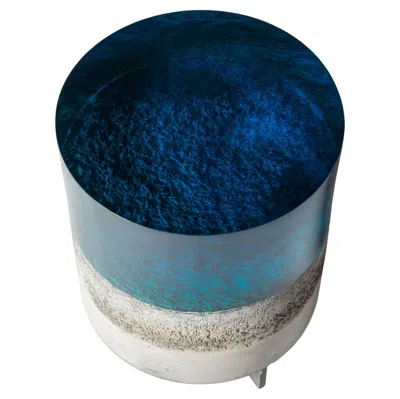 Pre-owned Draga & Aurel Cala, Small Coffee Table By Draga&aurel Resin And Concrete, 21st Century In Blue