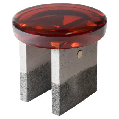 Pre-owned Draga & Aurel Golia Stool By Draga&aurel Resin And Brass, 21st Century In Brown