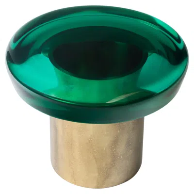 Pre-owned Draga & Aurel Jade Coffee Table High By  Resin And Brass, 21st Century In Green