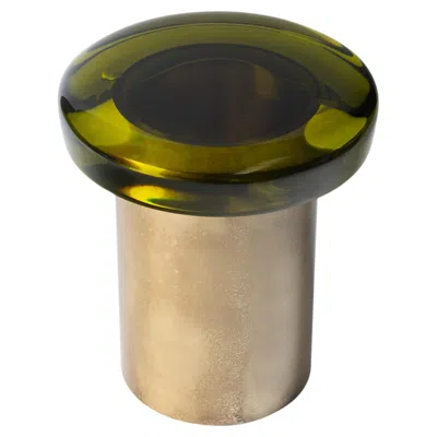Pre-owned Draga & Aurel Jade Stool By  Resin And Brass, 21st Century In Green