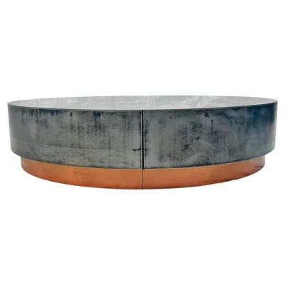 Pre-owned Draga & Aurel Loren Coffee Table By  For Baxter, Aged Nickel & Copper, Italy In Brown