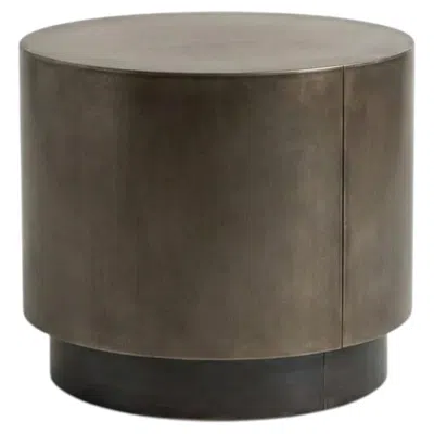 Pre-owned Draga & Aurel Loren Round Coffee Table In Alpaca Metal By  For Baxter, Italy In Black