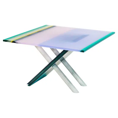 Pre-owned Draga & Aurel Rainbow Dining Table By , Lucite And Marble, 21st Century In Gray