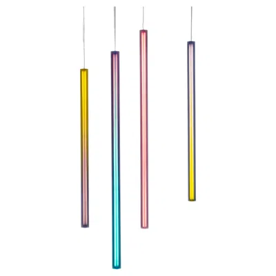Pre-owned Draga & Aurel Ray Pendant Lamp H 150 Cm By Draga&aurel, Resin, Aluminium And Led, 21st Century In Transparent