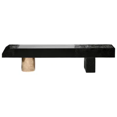 Pre-owned Draga & Aurel Rive Bench Small By Draga&aurel Cement And Bronze, 21st Century In Black