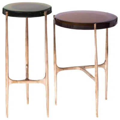 Pre-owned Draga & Aurel Set Of 2 Agatha Coffee Table By  In Gold