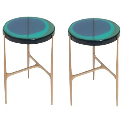 Pre-owned Draga & Aurel Set Of 2 Agatha Coffee Tables By  In Gold