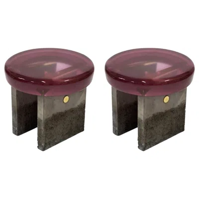 Pre-owned Draga & Aurel Set Of 2 Golia Stools By  In Black