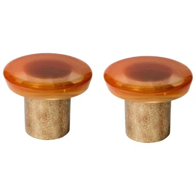 Pre-owned Draga & Aurel Set Of 2 Jade Coffee Tables By  In Green