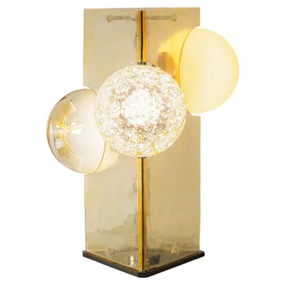 Pre-owned Draga & Aurel Soffio I Table Lamp By Draga&aurel, Murano Glass, Inox And Led, 21st Century In Sand