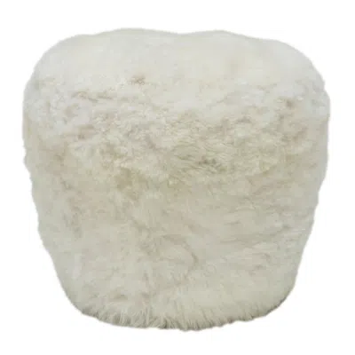 Pre-owned Draga & Aurel Swivel Pouf Fiberglass By , Lambswool And Brass 21st Century In Sand