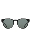 Dragon 53mm Round Sunglasses In Shiny Black/green