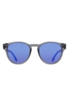 Dragon 53mm Round Sunglasses In Shiny Crystal Grey