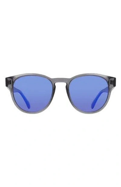 Dragon 53mm Round Sunglasses In Shiny Crystal Grey