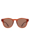 Dragon 53mm Round Sunglasses In Shiny Crystal Rust