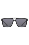 Dragon 57mm Navigator Sunglasses In Matte Black/smoke