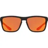 Dragon 58mm Rectangular Sunglasses In Matte Black/ Red Mirror