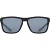 Dragon 58mm Rectangular Sunglasses In Matte Black/silver Flash