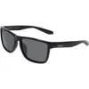 Dragon 58mm Rectangular Sunglasses In Shiny Black/smoke Lens