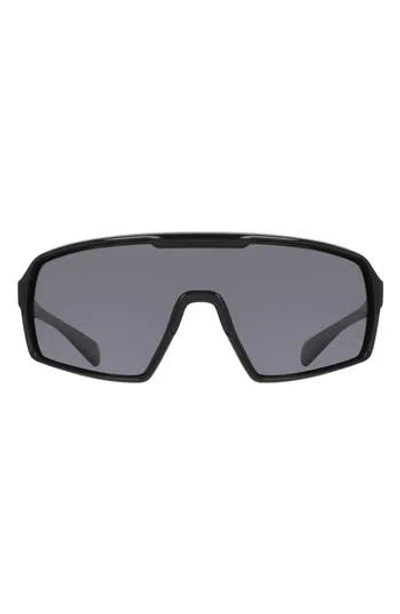 Dragon 62mm Shield Sunglasses In Shiny Black/smoke