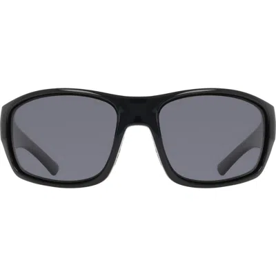 Dragon 64mm Oversize Rectangular Sunglasses In Black