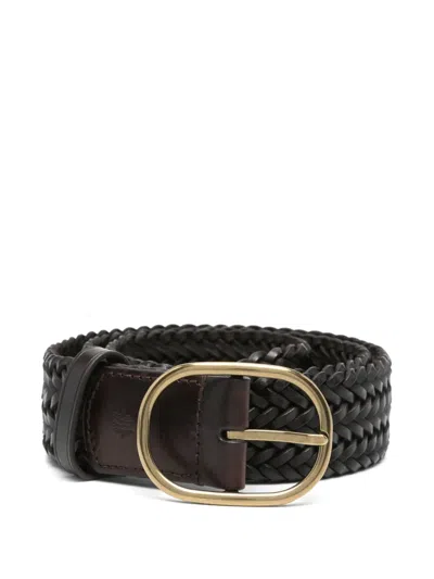 Dragon Diffusion Interwoven Belt In Dark Brown