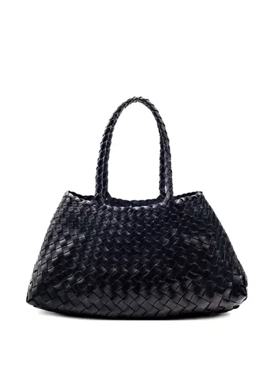 Dragon Diffusion 23 Cm X 44 Cm X 14 Cm Double-handle Leather Tote Bag In Black