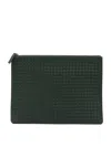Dragon Diffusion Rectangular Clutch Bag Woven Texture Design In Green