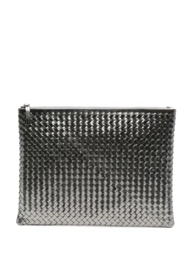 Dragon Diffusion A4 Clutch Bag In Silver