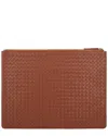 Dragon Diffusion A4 Leather Pochette In Brown