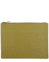 Dragon Diffusion A4 Leather Pochette In Yellow