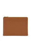 Dragon Diffusion A4 Pochette Woven-leather Clutch In Brown