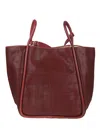Dragon Diffusion Ana Woven Calfskin Tote Bag In Burgundy