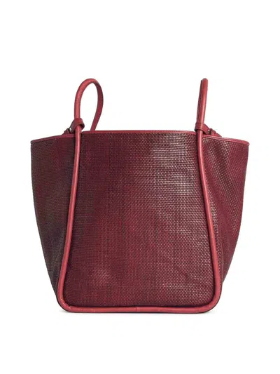 Dragon Diffusion Ana Brown Leather Bordo Bag In Red