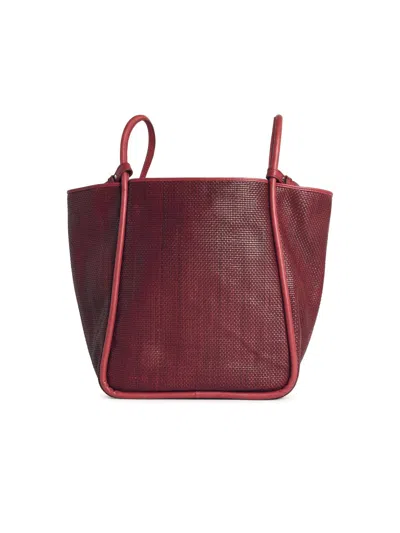DRAGON DIFFUSION DRAGON DIFFUSION 'ANA' BROWN LEATHER BORDO BAG WOMEN