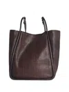 Dragon Diffusion Dual Handle Textured Leather Tote Bag In Brown