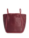 Dragon Diffusion Ana Woven Calfskin Tote Bag In Burgundy