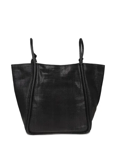 Dragon Diffusion Ana Woven Leather Tote Bag In Black