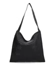 Dragon Diffusion Ars Woven Leather Shoulder Bag In Black