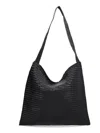 Dragon Diffusion Ars Woven Leather Shoulder Bag In Black
