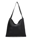 Dragon Diffusion Ars Woven Leather Shoulder Bag In Black