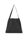Dragon Diffusion Structured Buffalo Leather Shoulder Bag In Black