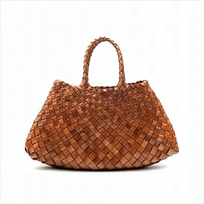 Dragon Diffusion Artisanal Woven Buffalo Leather Tote In White