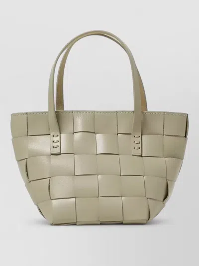Dragon Diffusion Artisanal Woven Shoulder Tote Bag Woman In Green