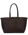Dragon Diffusion B Weave Small Leather Shoulder Bag In Brown