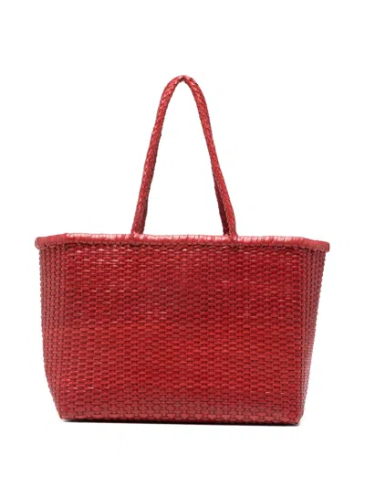 Dragon Diffusion B Weave Big Shoulder Bag In Red