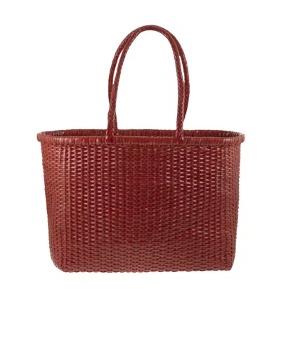Dragon Diffusion B Weave Big Shoulder Bag In Red